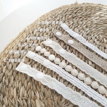 레이스 마스크스 트랩 면100 국내 제작 자체 핸드 메이드 목걸이 마스크줄, 어른용65cm(크림플로랄)