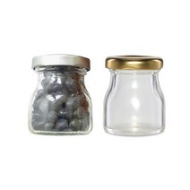 미니유리병 미니원형50 1개 50ml 유리병, 금색마개