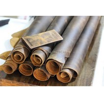 다크 오렌지 천연 암소 가죽 가죽 크레이지 호스 가죽 색상 정품 가죽 Diy 가죽 공예 벨트 지갑 가방 신발, 30x10cm