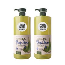 오가니아 착한 알로에베라 95% 온가족 대용량 바디워시 1500g 바디클렌져, 2개