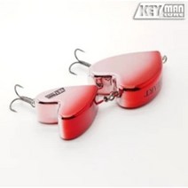 키맨루어 키맨하트 루어 조인트 탑워터 BKK훅 KEYMAN HEART 플로팅 하드베이트, 크롬실버