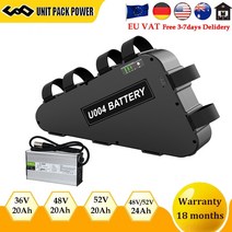 18650 21700 Ebike 배터리 삼각형 Escooter 전기 자전거용 36V 48V 52V 20Ah 28.8Ah 350W