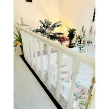 낙하물방지망 계단안전망 추락방지망 어린이 안전 방충망 방호망 그물망, 흰색 높이 120cm x 길이 100cm