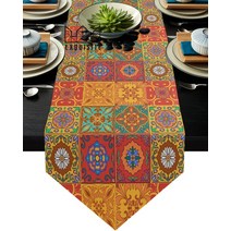 패턴 이미지 주자 현대 웨딩 러너 캔들홀더 레트로, T08-4pcs Table Mat