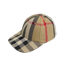 버버리 빈티지 자이언트 체크 볼캡 모자/베이지/8056076