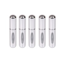 달모아 휴대용 향수 공병 향수통 스프레이 용기 5ml, 5개, 실버
