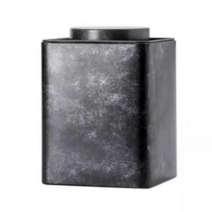 보이차보관 차엽관 차합 사각 차 틴케이스 차통, 높이 16 cm, 1개