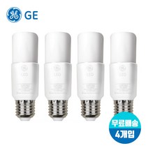 GE LED 브라이트 스틱 6W 10W 13W 16W E26E27 전구색/백색 x 4개입, 전구색(노란빛) 13W
