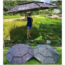 64plus 밀리터리 FRP 경량 파라솔 52인치 암막코팅, 카모 그레이