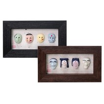 [박씨상방] 하회탈 가로 4형 엔틱액자, 양주탈[컬러]