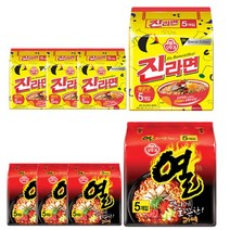 오뚜기 열라면 10p + 진라면 매운맛 10p, 40개