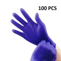 위생 고무 주방용 일회용 장갑 니트릴 라텍스 요리 셰프 실험실 100매, XL, 다크 퍼플-100 PCS