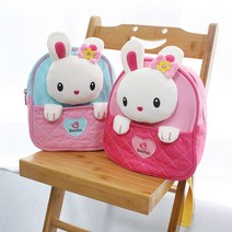 바비즘 래빗 토끼인형 아기 유아 백팩 미아방지가방, 핑크