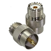 1pcs 슬라이드 온 어댑터 UHF 플러그 PL259-SO239 암 잭 RF 동축 커넥터 푸시-온 빠른 와이어 터미널, [01] 1-10Pcs