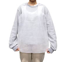 식당 손님용 업소용 일회용 부직포 종이앞치마 앞치마, 화이트, 500매