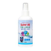 [가격준수]슈퍼올 안경스마트폰 세정제 200ml/안경/세정제/크리너/스마트폰/탈취/코팅/무색/무취/김서림방지, 옵션명, 슈퍼올 안경크리너 200ml