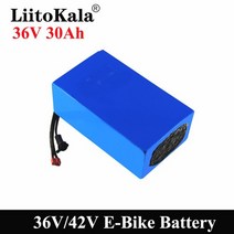 전기 자전거 배터리 liitokala 36v 20ah 30ah 25ah 15ah 18650 리튬 오토바이 스쿠터 30a bms xt60 플러그, 36v30ah-10s10p