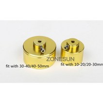 ZONESUN 캡 스크류 척 캡핑 기계의 병 뚜껑 어댑터 실리콘 캡핑 척 10-50mm 내마모성, 2 metal chucks