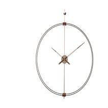 가정용 예술 무음 아이디어 럭셔리 스페인 미니멀 보드룸 거실 원목 오버사이즈 시계, 실버-크롬 도금 지름 100cm