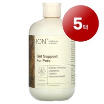 리암마켓 ION Intelligence of Nature 강아지 고양이용 소화 면역 관리 보충제 거트 서포트 포 펫 437ml 1팩, 5팩