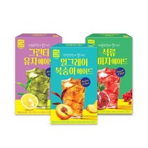 녹차원 [녹차원] 신상에이드 3종 (그린티유자+석류오미자+얼그레이복숭아) [시원한 맛있는맛] [녹차원] 신상에이드 3종 (그린티유자+석류오미자+얼그레이복숭아) [정성가득한 맛좋은], 3세트