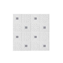 샌드위치 판낼 부자재 3D 타일 벽돌 벽 스티커 70cm x 70cm 자체 접착 폼 패널 벽지 침대 룸 홈 인테리, 01 70cmx70cm 1Pcs, 05 sliver