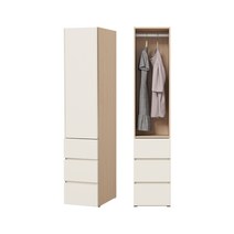 한샘 샘베딩 스테디 옷장 40cm(높이194cm) 행거서랍형 10종, C형 : 라이트오크도어+화이트몸통(C)