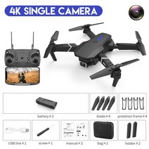 E525pro Obstacle Avoidance Mini Drone 4k VR Aerial Photography Folding Quadcopter With Camera Altitu, 04 Black 4k 1C 1B