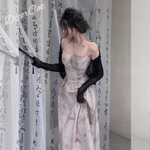 빈티지한 나시 원피스 고급스러운 디자인으로 허리 여리여리 하프 원피스