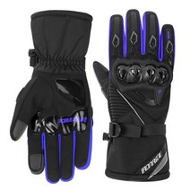 테니스장갑 테니스 겨울 장갑오토바이 장갑 겨울 방수 따뜻한 Guantes 터치 스크린 라이딩 보호, M, 06 WN-01-blue_01 M