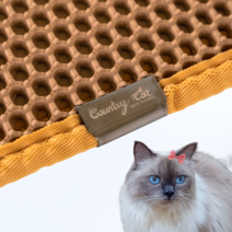 컨트리캣 특대형 사막화 고양이모래 방지 화장실 매트 발판, 브라운