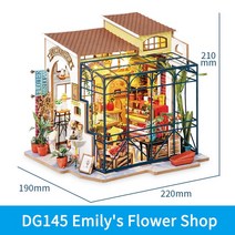 Robotime Rolife DIY 나무 소형 인형 집 과일 가게 수제 꽃 가구 를위한 장난감 선물, 03 DG145