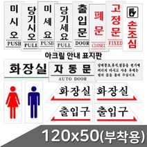 아크릴 안내 표지판 부착용 120X50 택1 안내판 부착 드라이 이레이즈 보드, 1.담배꽁초,휴지,껌등..(0300)