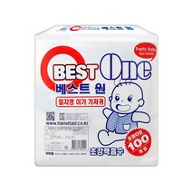 베스트원 신생아용 일자 기저귀 100개입 젤리응고제, 신생아, 100개