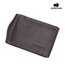 바이슨데님 BISON DENIM 남자 남성 수제 가죽 중지갑 반지갑 머니클립 W9348
