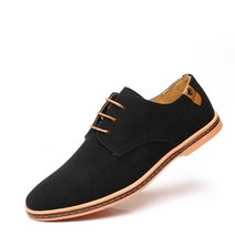 Chaussure-남성용 스웨이드 가죽 신발 옥스포드 캐주얼 클래식 스니커즈 편안한 신발 드레스 대형 사이즈 플랫