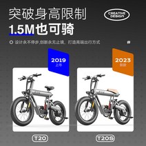 배달용전기자전거 가성비 출퇴근 배달 전기자전거 FTN 리튬 배터리 오프로드 전기 자전거 운송 20 인치 산악 해변 오토바이 자동차 지원, [02] 신형 T20/48V/럭셔리 버전/7단 변속기/, [01] 48V, [02] 15AH