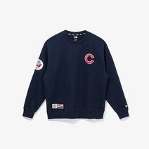 뉴에라 MLB 쿠퍼스타운 100주년 기념 패치 시카고 컵스 맨투맨 네이비 13546469
