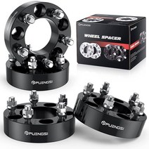 PUENGSI 5x4.5 휠 스페이서 Je/ep YJ TJ XJ MJ KJ KK ZJ 3.8cm(1.5인치) 4피스 5x114.3 휠 스페이서 82.5mm 랭글러 익스플로러 머스, black
