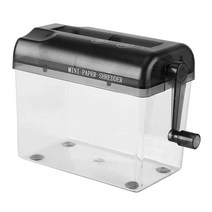종이분쇄기 사무실 학교 가정용 문서세단기a6 paper shredder for bills 영수증 카드 편지 문서 티켓 easy 스트립 커터 핸드 커팅 머신 조용한, bk