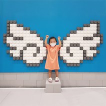 전시인테리어 모자이크데코블럭 DIY 인테리어블럭 디자인블럭, 파스텔레드