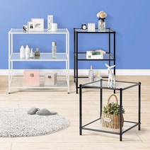 투명모듈선반 소파 침대 다용도수납 2단미니 3단조립 보조 좁은사각 벽선반미니시스템원룸 북선반테이블, 투명모듈선반 F40 3단 화이트