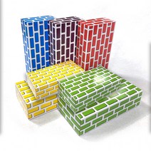 화인아트 종이벽돌블럭 혼합 35pcs/국내생산, 상세페이지 참조