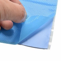 써멀패드 그래픽카드 100x100x1mm 블루 GPU CPU 히트 싱크 냉각 전도성 실리콘 패드 컷 & 언컷 열 매트 10cm * 0.1cm 1PC, 01 Cut to 16pcs small, 01 Cut to 16pcs small