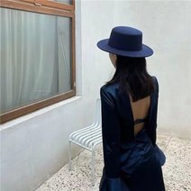 남성 페도라 모자 가을 겨울 영국 모직 패션 트렌디 캐주얼 올 매치 무대 성능 플랫 탑