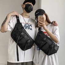 캐주얼 빈티지 스타일 힙색 슬링백 벨리나스 슬링백 숄더백 여성 여자 남자 힙색 힙팩