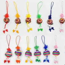 장신구줄 색동복주머니 5개입 1팩 색상선택, 분홍