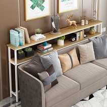 쇼파 뒤 틈새 침대 사이드 보조 좁고 긴 폭좁은 슬림 창가 간이 베란다 테이블 책상 선반, 이중80*15*100[가후판]밑바닥면75