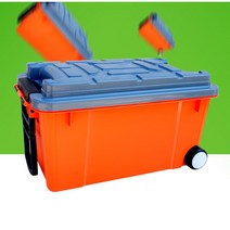 이동식 대용량 방수캐리어 플라스틱상자 하드케이스 캠핑박스 낚시 스쿠버다이빙가방, 바퀴 달린 배틀 필드 그린 55L 더블 레이어