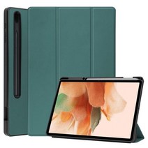 갤럭시탭s7 케이스 북커버 파우치 젤리 키보드 커버 EF-DT970UBKGKR Fe 용, S7 FE 12.4인치, 짙은 녹색